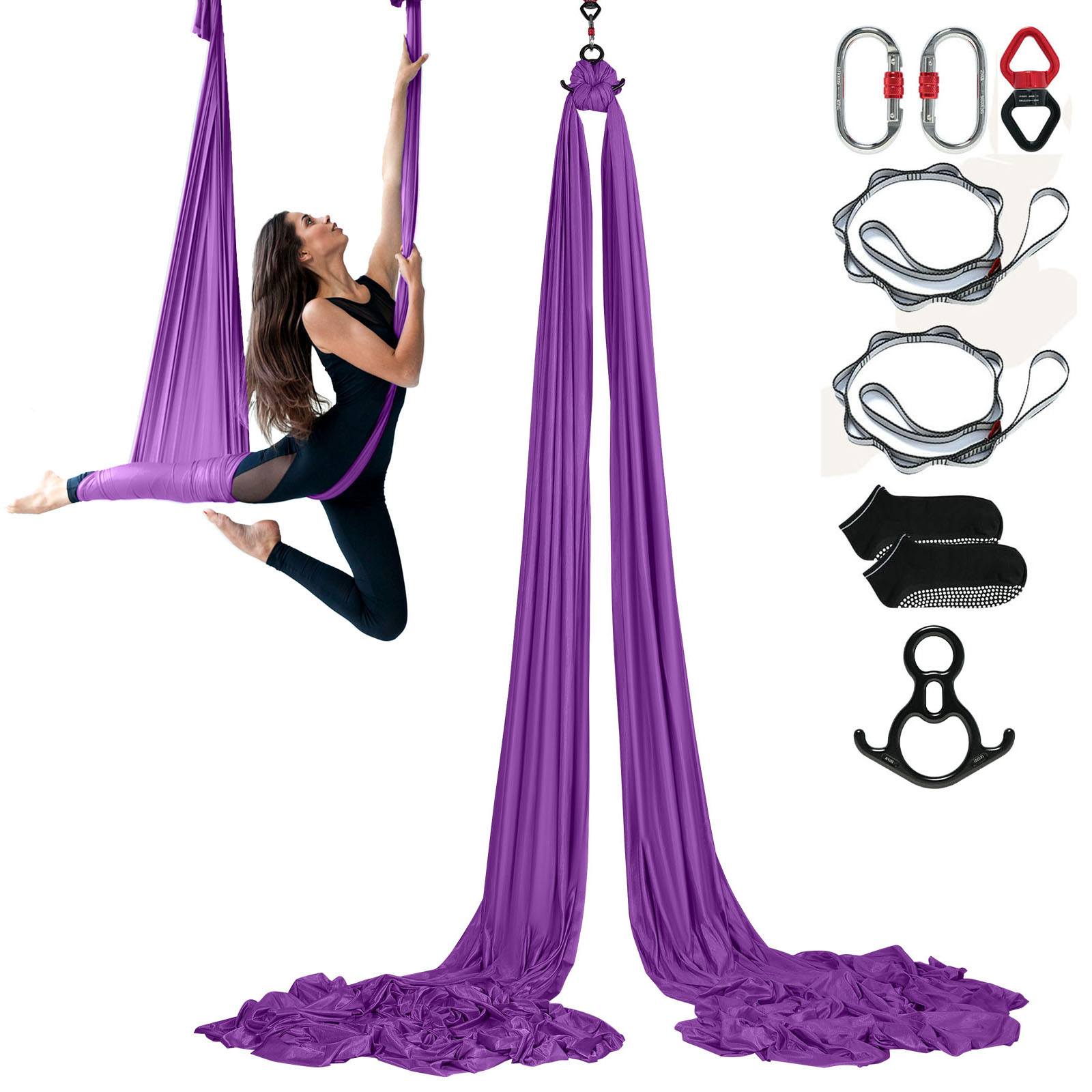 Aerial Silk Hammock - 8.7/11Yards Aerial Yoga Hangmat & Swing