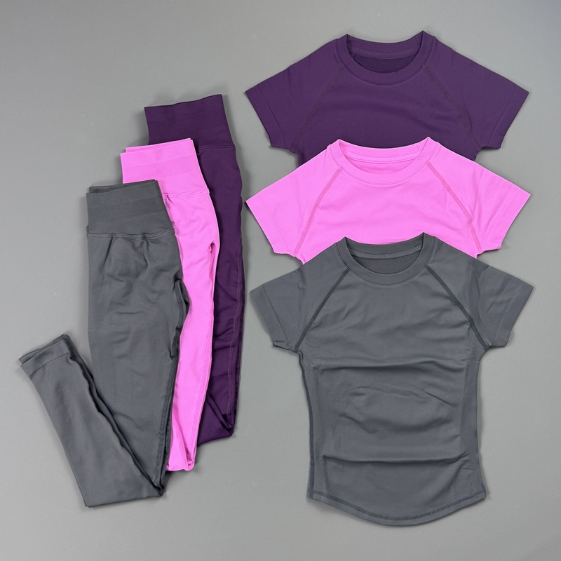 Pilates In Yoga Pants - 2-delige gymset dames raglan sporttop met