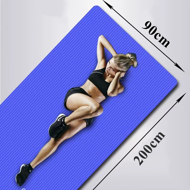 Pilates Yoga Matte - 200x90x1cm Dikke Training Yoga Mat Antislip