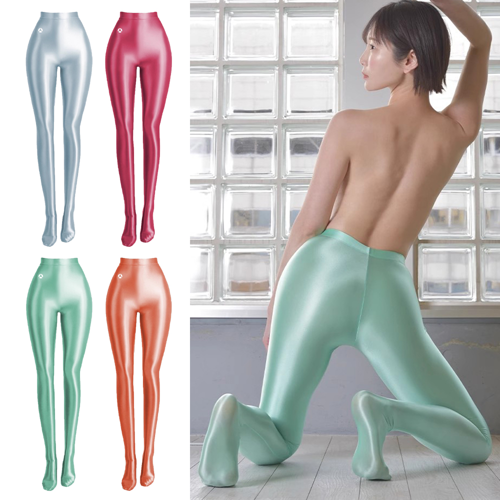 Pilates In Yoga Pants - AMORESY Vrouwen Satijn Glanzend Ultradunne Transparante