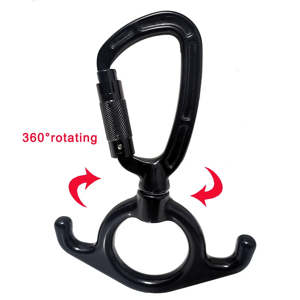 Aerial Silk Hammock - Figuur 8 Karabijnhaak Draaibaar 3-in-1 hulpstuk