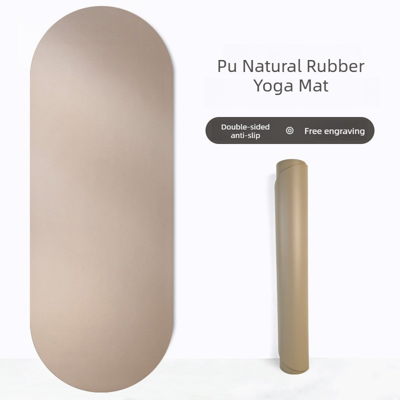 Pilates Yoga Matte - Ovale Yogamat van Natuurrubber PU Antislip