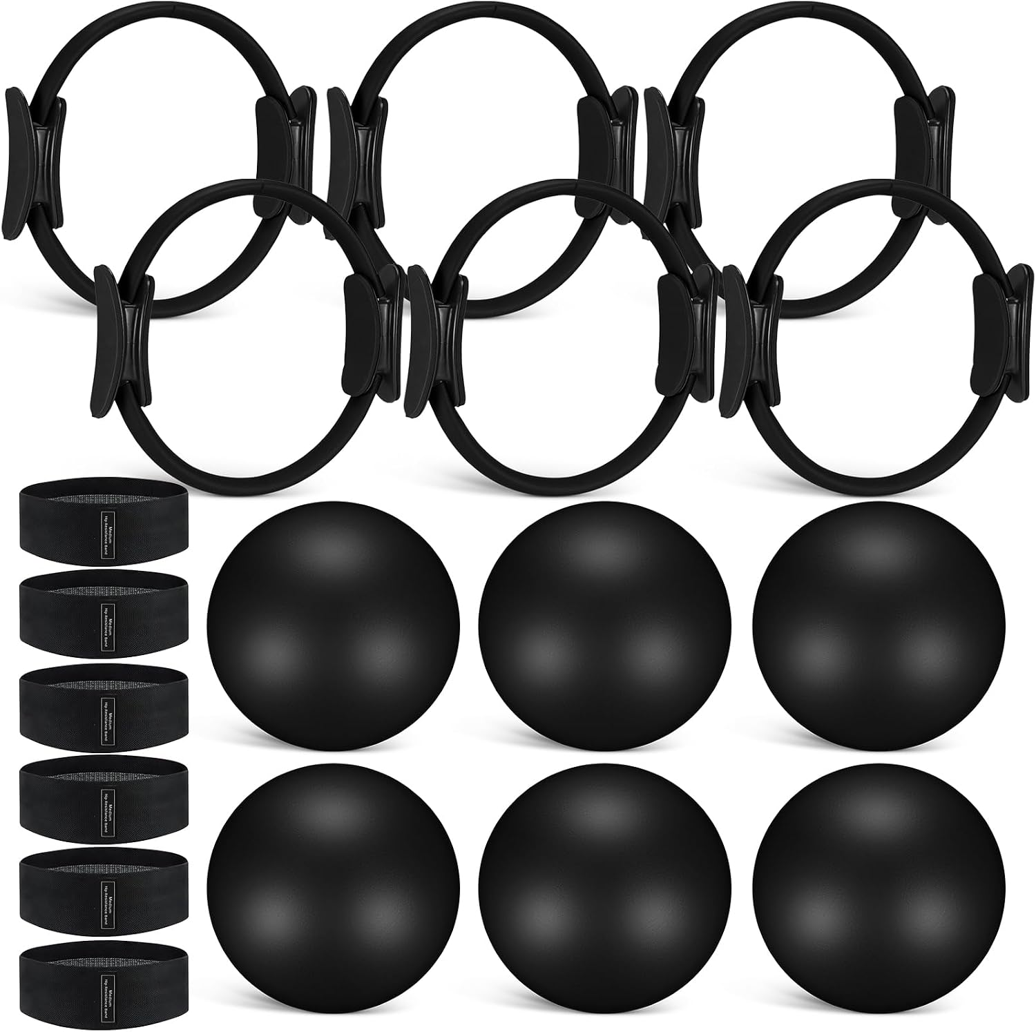 Pilates Yoga Tone - 18-delige Pilates Ring- en Balset met