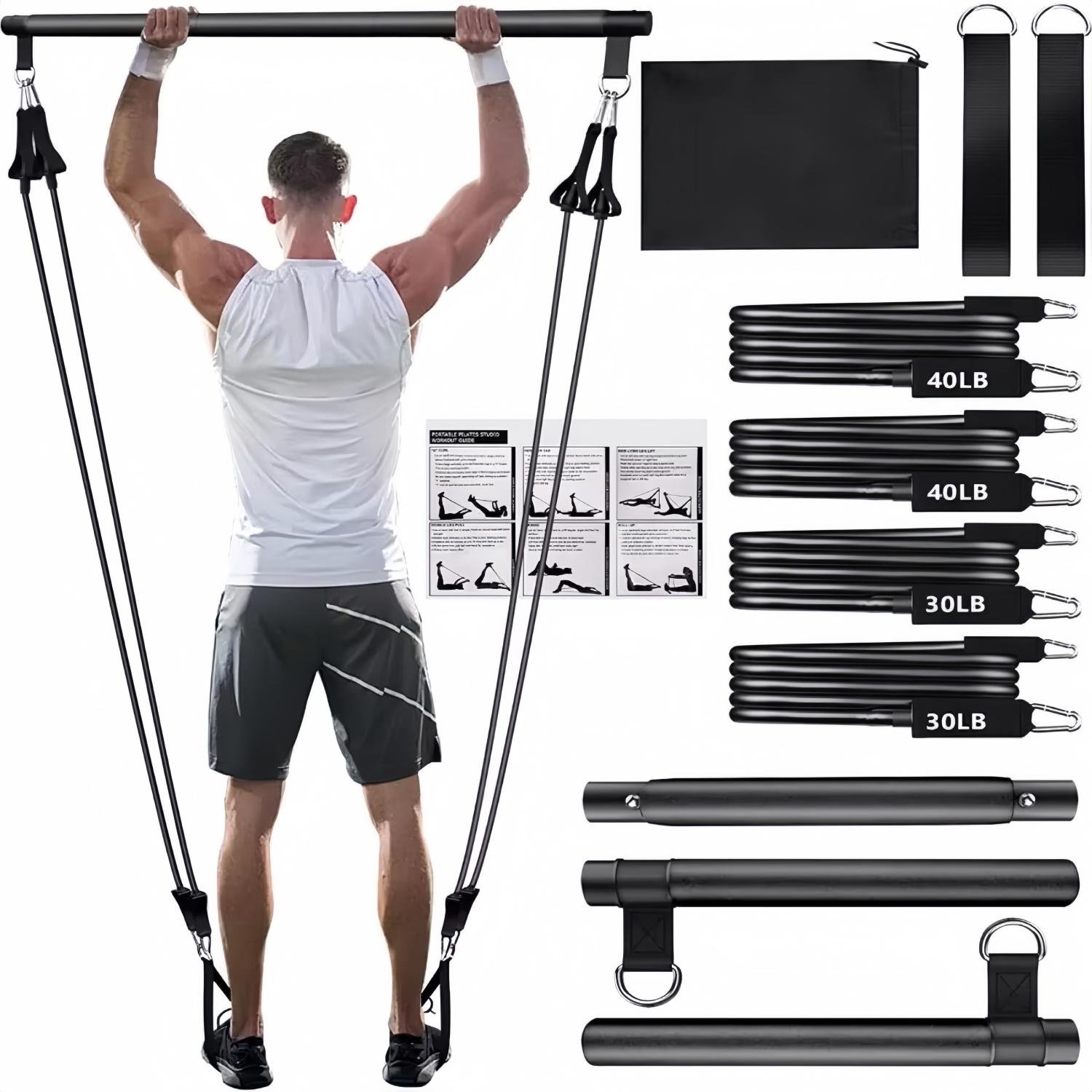 Pilates Yoga Tone - Draagbare Yoga Pilates Bar Stick met