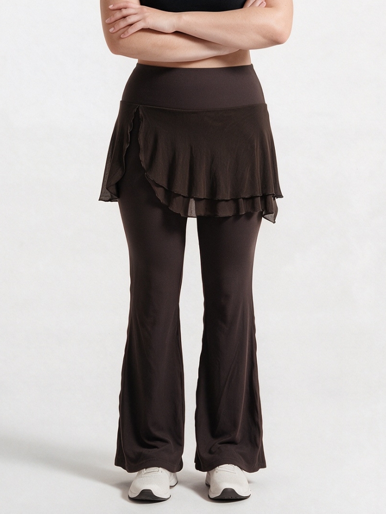 Pilates In Yoga Pants - Plus Size Soft Motion Straight Leggings