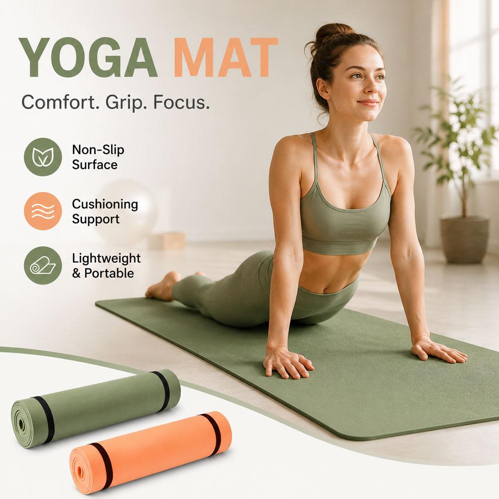 Pilates Yoga Matte - 180x50cm Antislip Pilates Yoga Mat Dikke