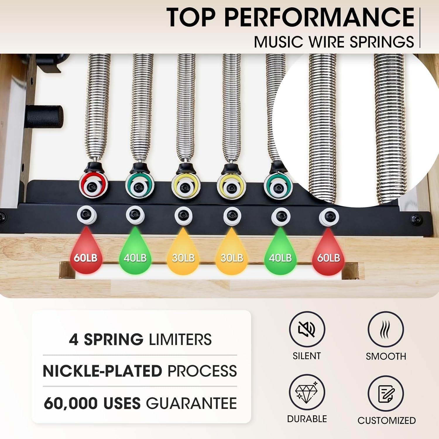 Houten Pilates Reformer met ve - Pilates Reformer Spring recensie en prijs