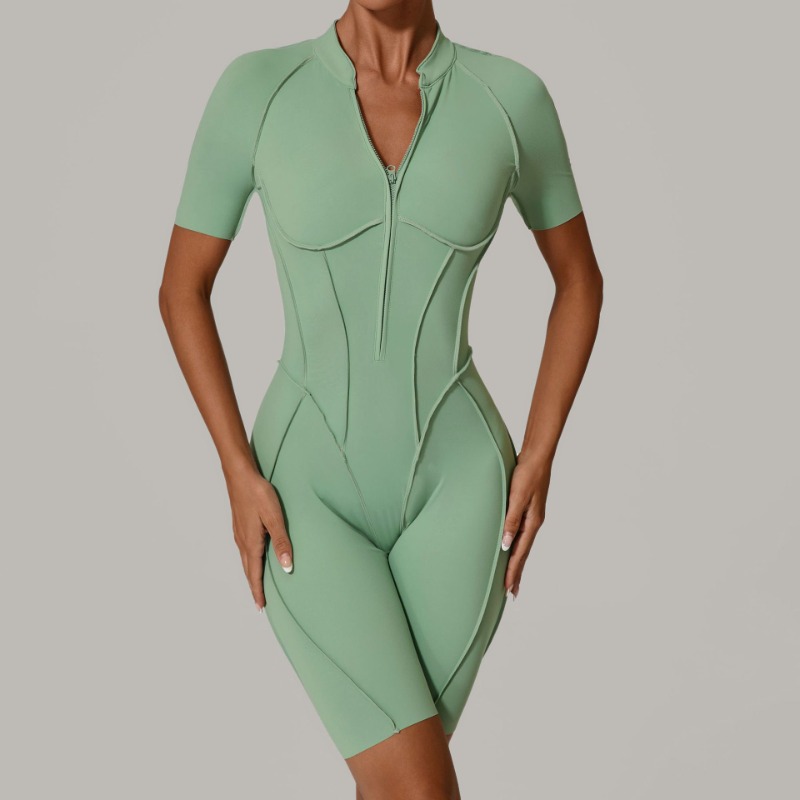 Naadloze jumpsuit met rits voo - Pilates Yoga Kit recensie en prijs