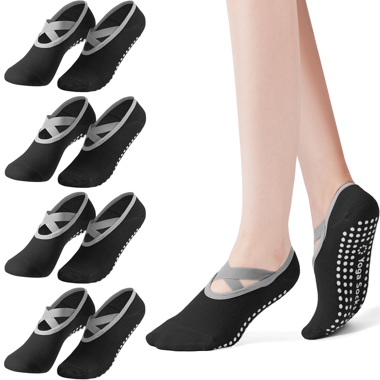 4-pack dames pilates sokken, a - Pilates Yoga Kit recensie en prijs