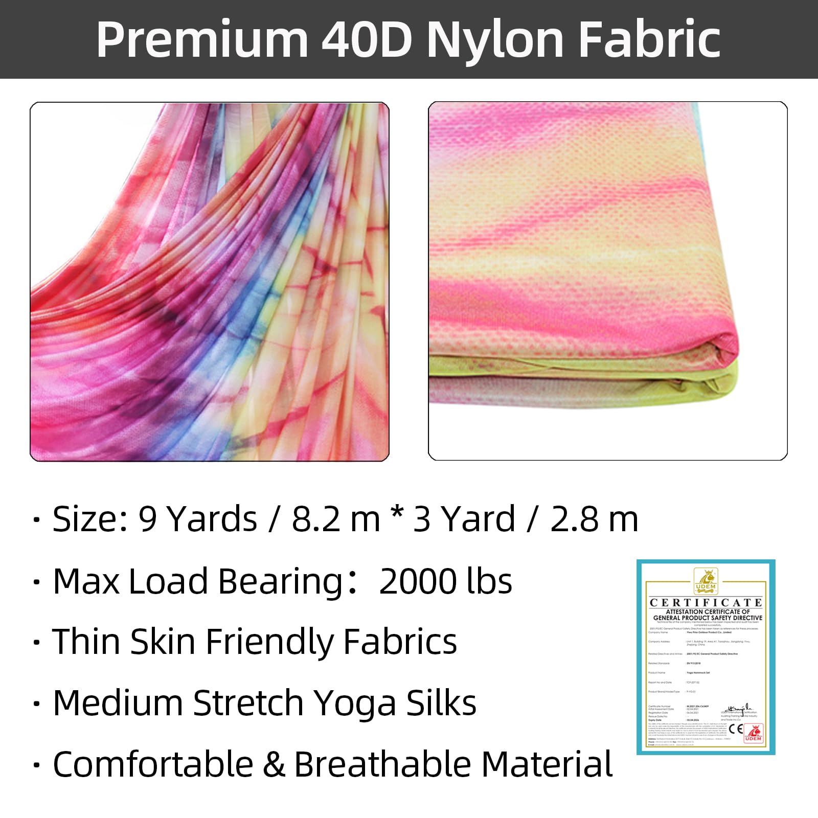 9 Yards Aerial Silks Kit Kleur - Aerial Silk Hammock recensie en prijs