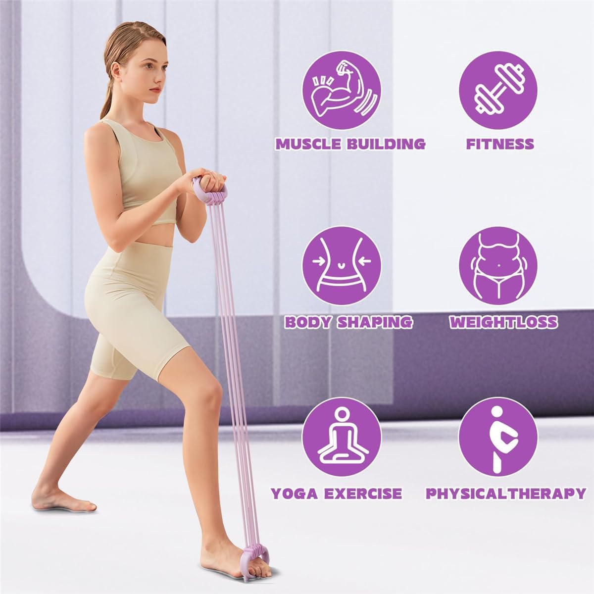 Figuur 8 weerstandsbanden voor - Pilates Yoga Tone recensie en prijs