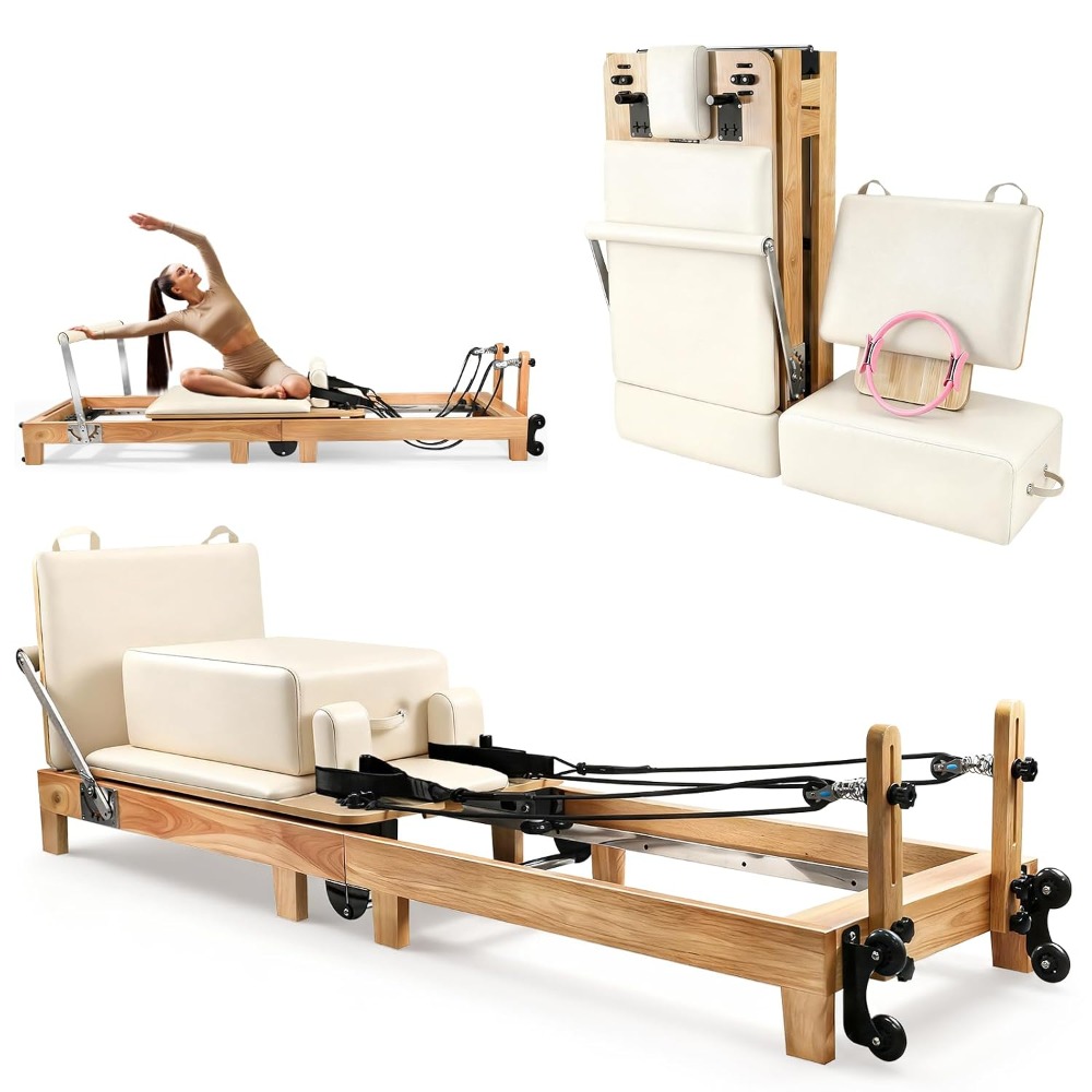 94,5 inch opvouwbare houten Pi - Pilates Reformer Spring recensie en prijs