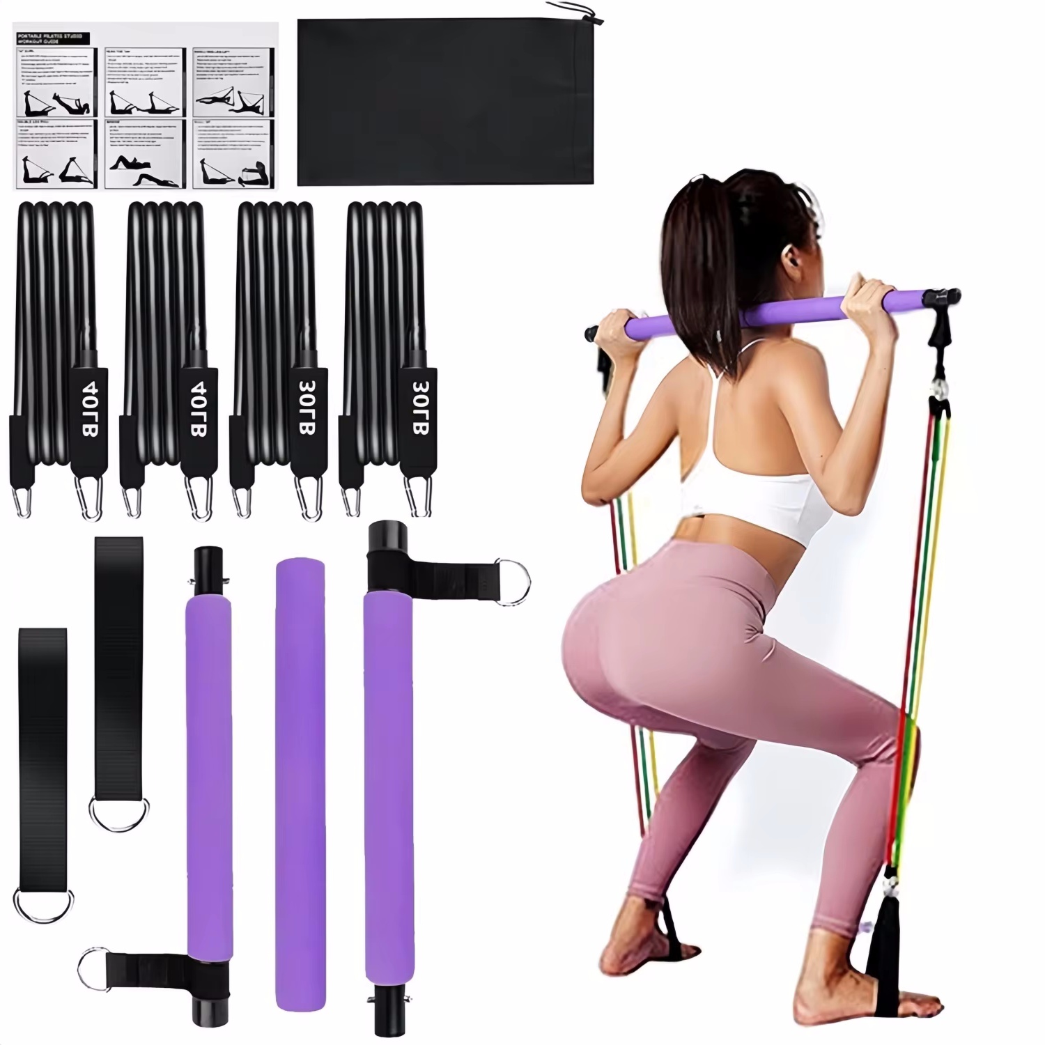 Draagbare Yoga Pilates Bar Sti - Pilates Yoga Tone recensie en prijs